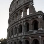 Chalkboard Italy travel map showing Milan, Florence, Venice, and Rome landmarks