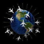 A collage of Italian words related to travel, including 'viaggio', 'treno', 'albergo', and 'mappa'
