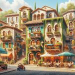 Charming courtyard at Italian Travelers Rest SC, perfect for unwinding after a day of sightseeing