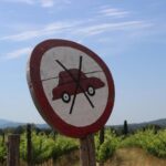 Image showing a sign with the keywords 'ITALY BANS TRAVEL' crossed out