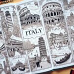 Italy Travel Posters Coloring Book Italy travel posters coloring book featuring iconic landmarks and vibrant colors