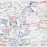 Italy Travel Stamp Vector Background Italy travel stamp vector background with famous landmarks and symbols