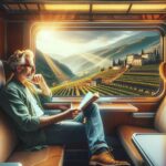 Man in Seat 61 Train Travel in Italy Man in Seat 61 enjoying scenic train travel through Italy's beautiful countryside