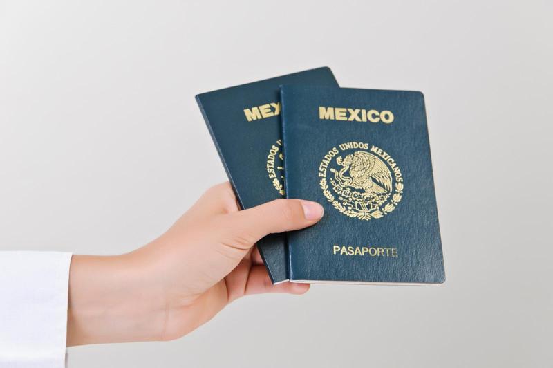 Mexican passport with visa stamp for travel to Italy