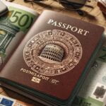 Passport Travel to Italy Passport with stamps for travel to Italy