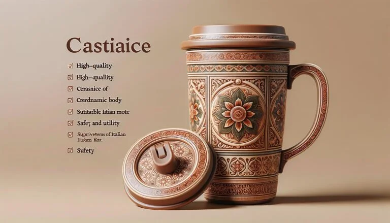 Stylish stainless steel travel mug made in Italy, perfect for on-the-go coffee lovers
