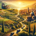 Train journey from Naples to Venice, Italy - scenic route through the Italian countryside