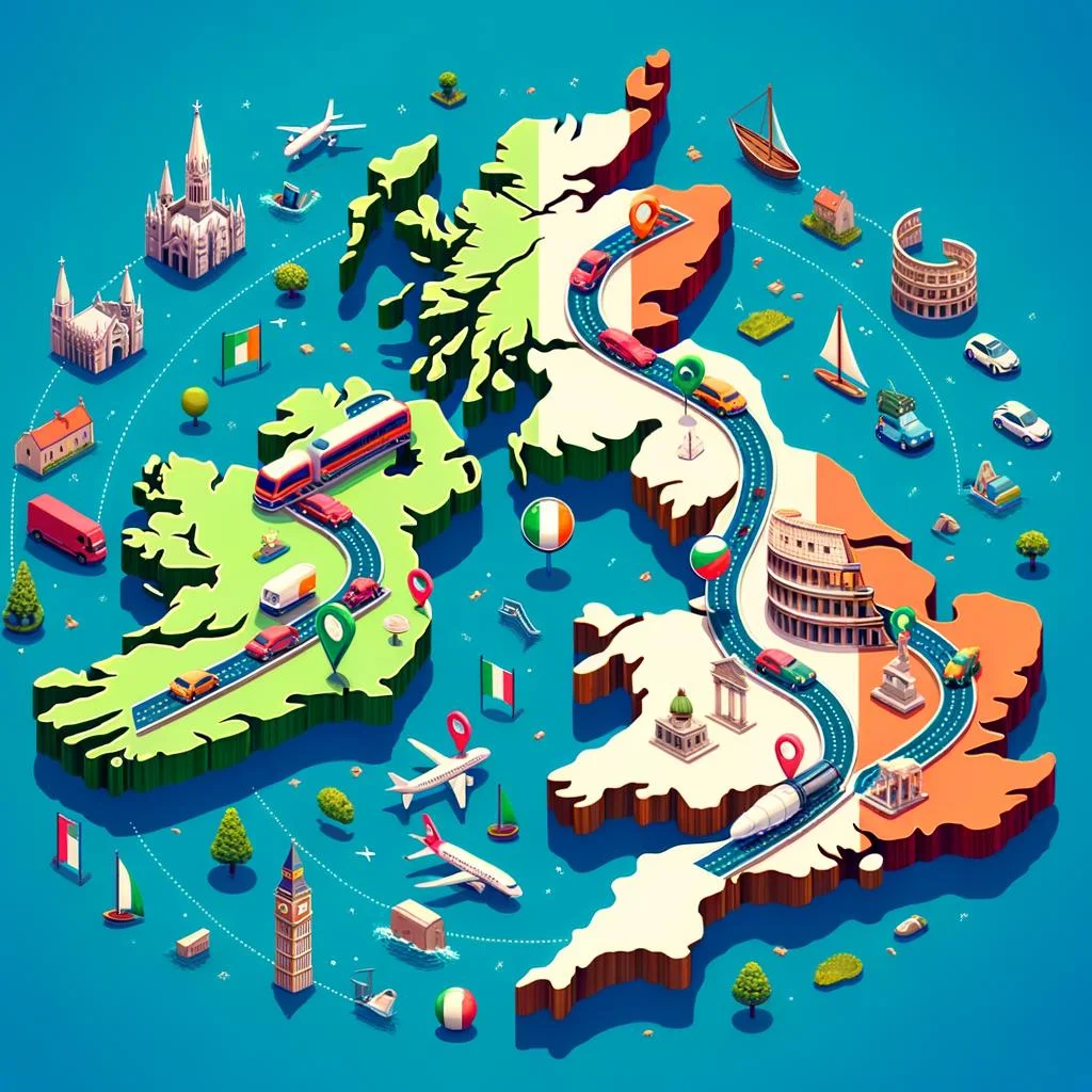 How do you travel from Ireland to Italy - Plan your journey from Ireland to Italy easily