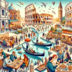 How Many People Travel in Italy A crowded train station in Italy with people waiting for their train. HOW MANY PEOPLE TRAVEL IN ITALY