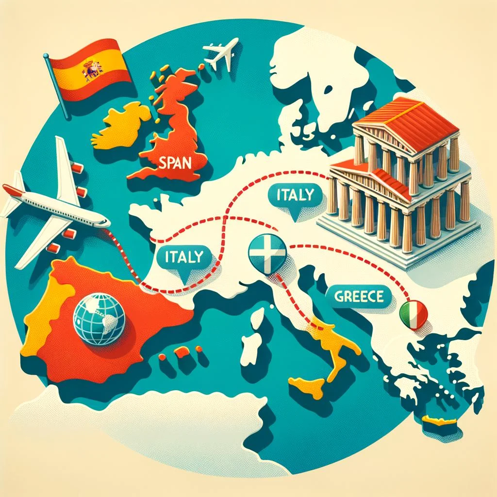 Step-by-step travel guide to Spain, Italy, and Greece - essential tips for a seamless voyage