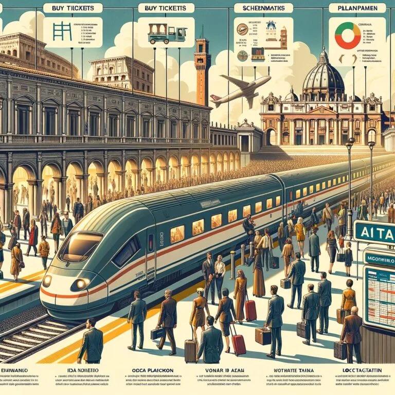 Step-by-step guide on how to travel within Italy by train, including tickets and routes