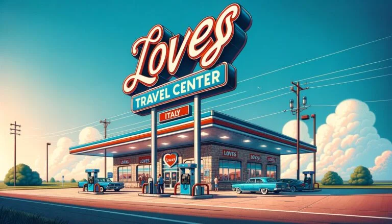 Exterior of LOVES TRAVEL CENTER Italy, TX - A one-stop travel destination in Italy, Texas