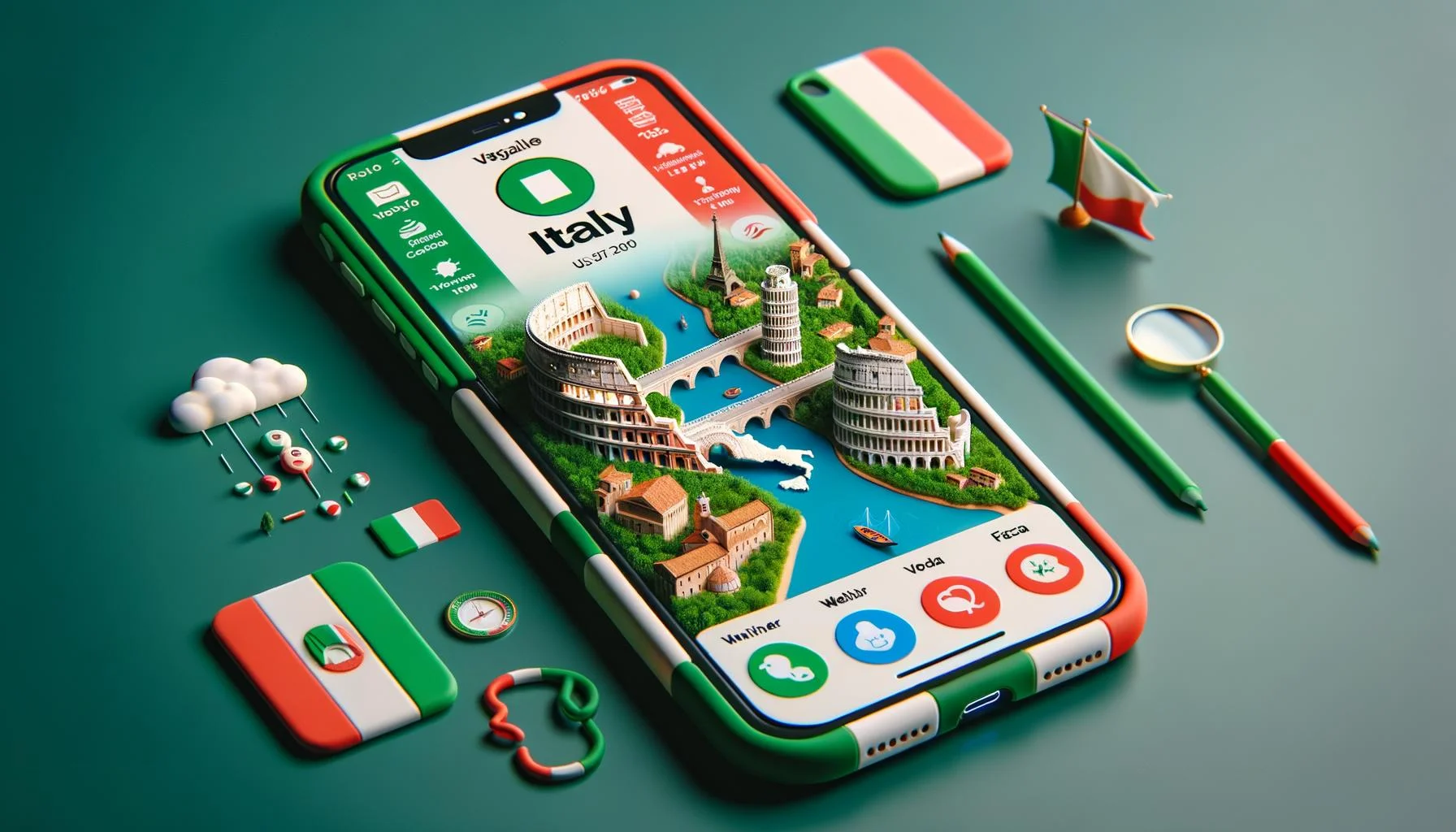 Compact Italian travel phone for staying connected on the go