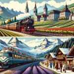 Scenic rail travel through Italy, France, and Switzerland showcasing breathtaking landscapes and cultural diversity