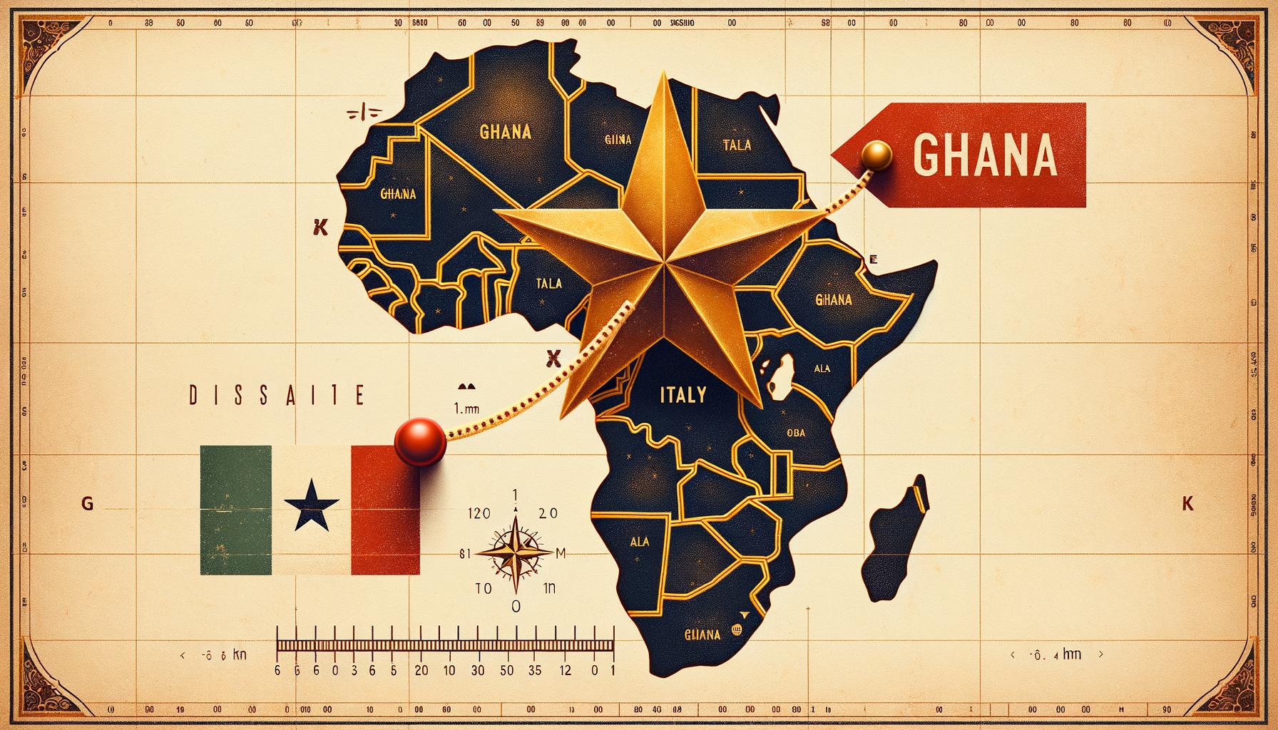 Travel distance from Ghana to Italy: Exploring the Mediterranean adventure from the Gold Coast