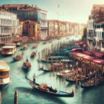 Travel Italy Venice Travel Italy Venice: Gondola ride on the Grand Canal with the iconic Rialto Bridge in the background