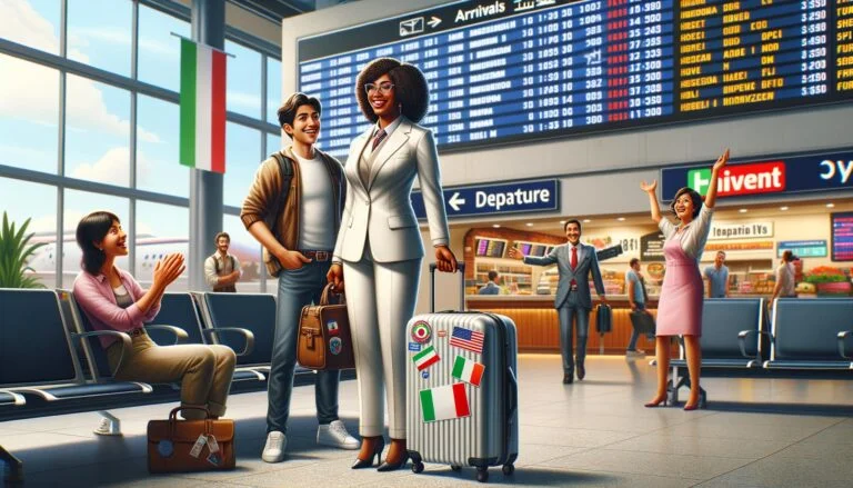 Traveling to the US from Italy: Passport, luggage, and customs control at the airport