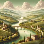 The Tiber River travels through the center of Italy, marking its ancient and modern history