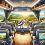 Can I Travel From Paris to Italy by Train Image of a high-speed train traveling from Paris to Italy, showcasing the scenic route and comfortable travel experience
