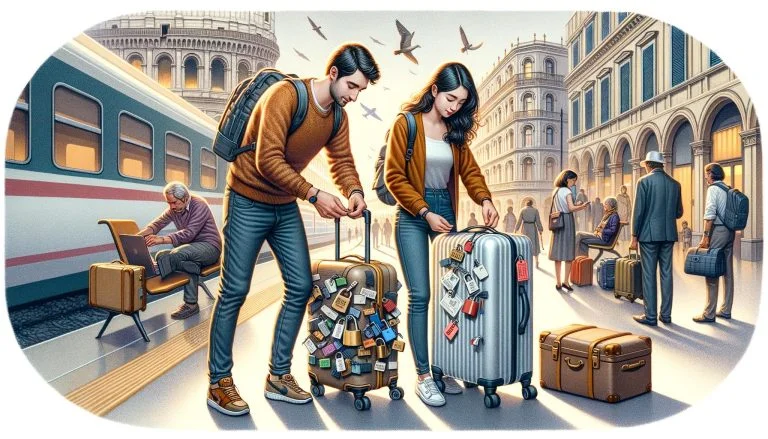 Storing luggage in designated areas while traveling in Italy to ensure safety and convenience