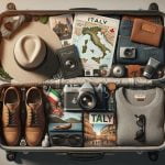 What to Pack When Travelling to Italy Clothing, Comfortable Shoes, Sunglasses, Sunscreen, Travel Adapter, and Camera