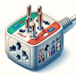 Recommended travel adapter for Italy, TYPE L, C, or F plug, for your electronic devices