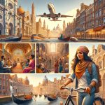 Scenic journey traveling from Italy to Amsterdam showcasing picturesque views along the way